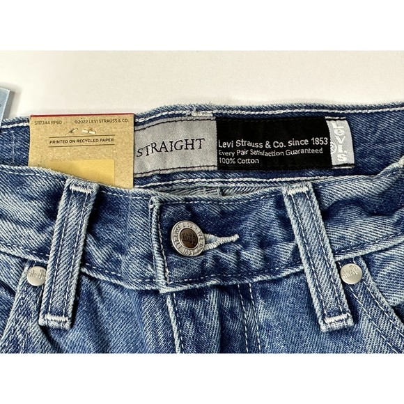 Levi’s silvertab relaxed straight leg Jeans mens 28 X 32Light Wash Distressed - Picture 4 of 6